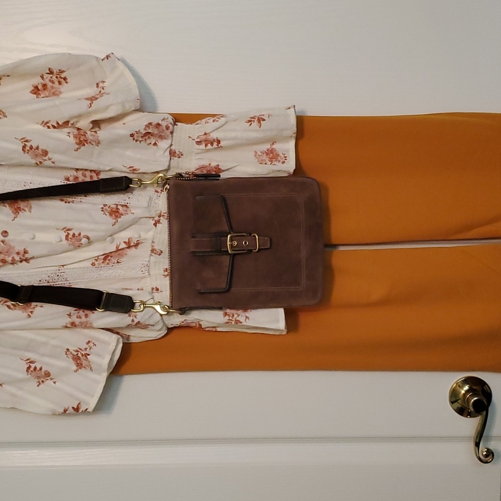 Vintage Coach Chocolate Suede Crossbody